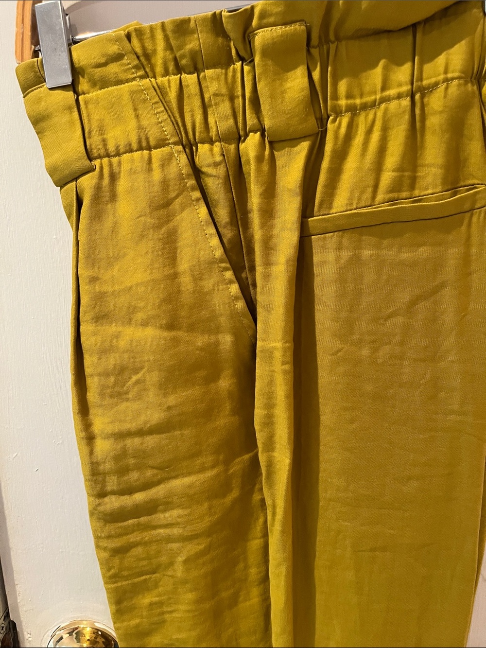 Forever 21 Men's Olive Paperbag Waist Chinos